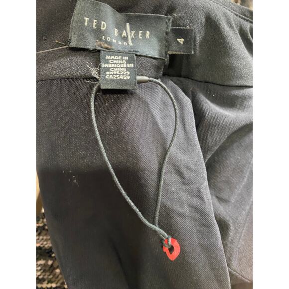 NEW TED BAKER DRESS 10 BROWN FESTIVE HOLIDAYS EVENING - Picture 5 of 16